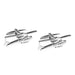Helicopter Cufflinks Silver Front Pair Image