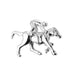 Horse Cufflinks Jockey Riding Silver Sport Front