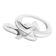 Infinity Cufflinks Car Logo Silver Image Front