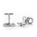 Infinity Symbol Cufflinks Silver Front Back and Bottom