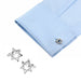 Israel Flag Cufflinks 6 Point Star On Shirt Sleeve