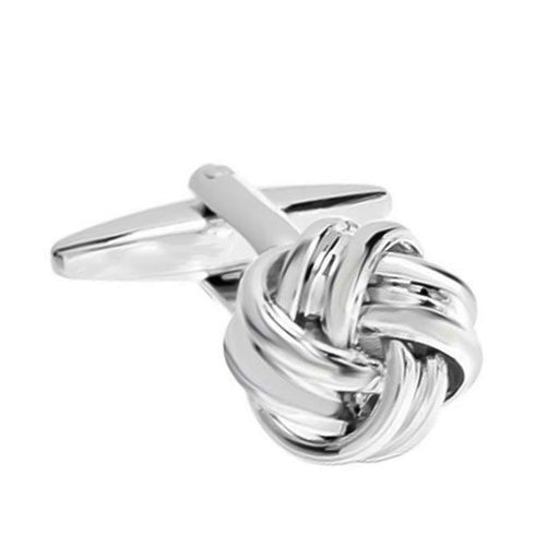 Double Knot Cufflinks Silver Front