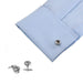 Quadruple Knot Cufflinks Silver On Shirt Sleeve