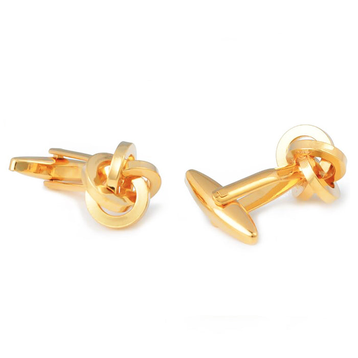 Square Knot Cufflinks Gold Pair
