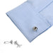 Knot Cufflinks Square Twist Silver Image On Shirt Sleeve