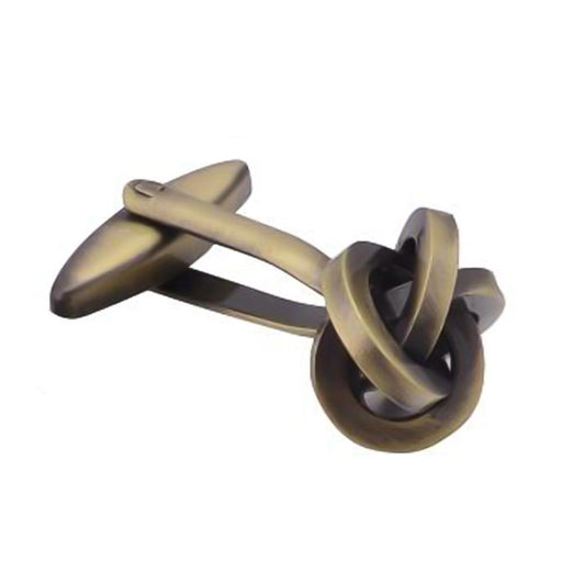 Square Knot Cufflink Bronze Image Side