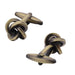 Square Knot Cufflink Bronze Image Pair Back