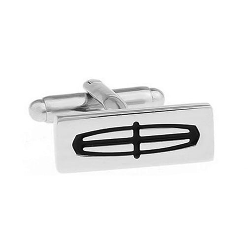 Lincoln Cufflinks Car Logo Silver Image Front
