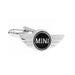 Mini Cooper Cufflinks Car Logo Silver Front View