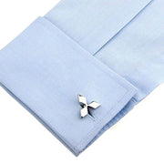Mitsubishi Cufflinks Car Logo Silver Image On Shirt
