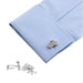 Motorcycle Cufflinks Silver Classic Image On Shirt Sleeve