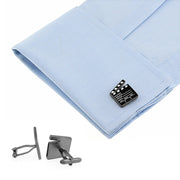 Scene Clapper Board Cufflinks Gunmetal Black Movie Director On Shirt Sleeve