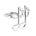 Silver Music Note Cufflinks Front