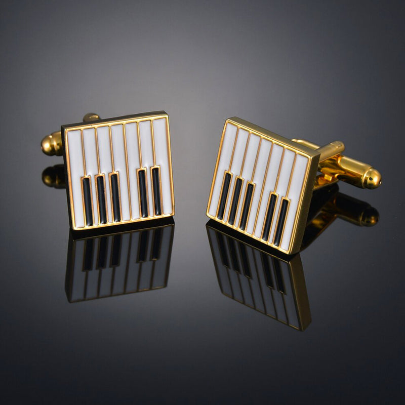 Cufflinks - Music Piano Keys (Gold)
