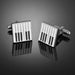Piano Keys Cufflinks Music Silver Display