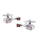 Microphone Cufflinks Silver Mic Front Pair Image