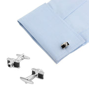 Camera Cufflinks Photography Silver Black On Shirt Sleeve