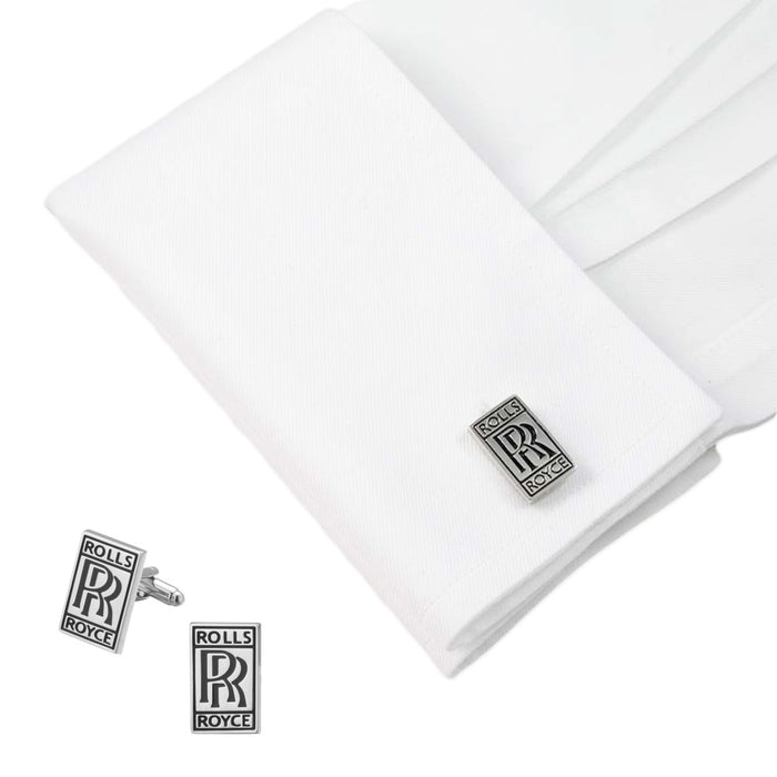 Rolls-Royce Cufflinks Car Logo Silver On Shirt Sleeve