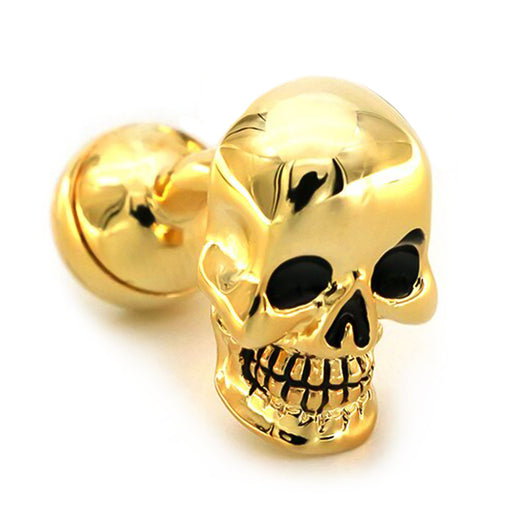 Gold Skull Cufflinks Front Image