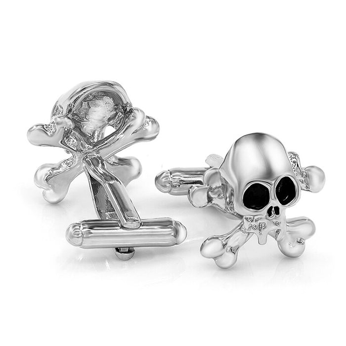 Cufflinks - Skull Bones Pirate (Silver)