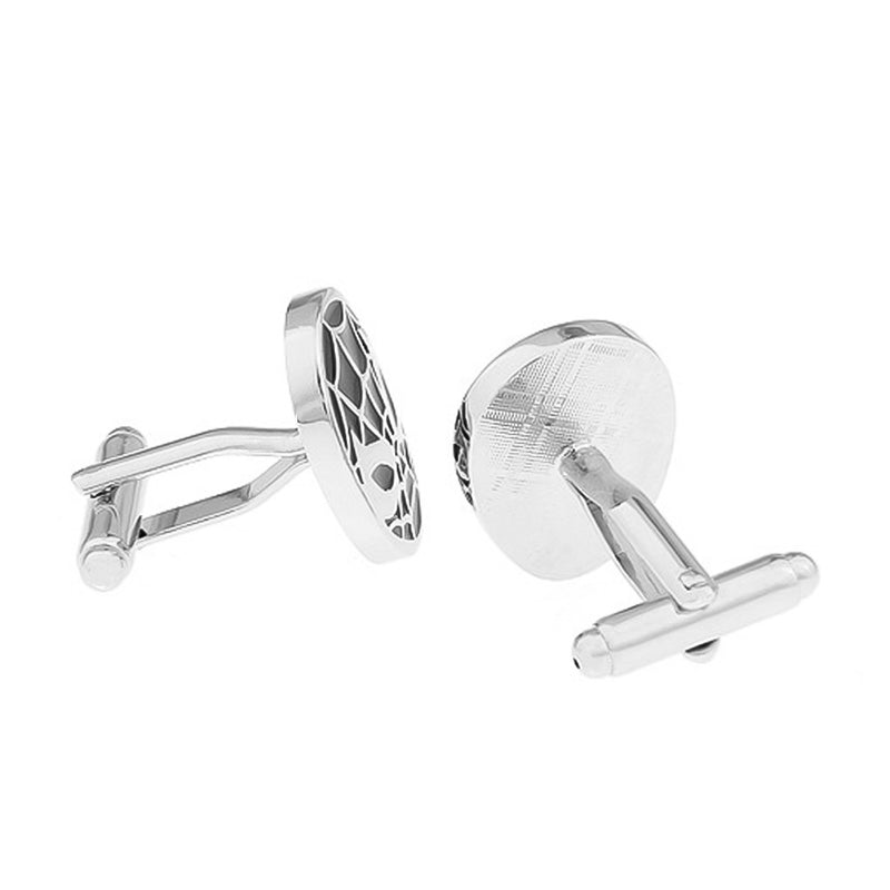 Spider-Man Cufflinks Superhero Silver Black Back