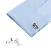 Spider-Man Cufflinks Superhero Silver Black On Shirt Sleeve