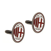 AC Milan Cufflinks Gunmetal Black Football Club Soccer Pair