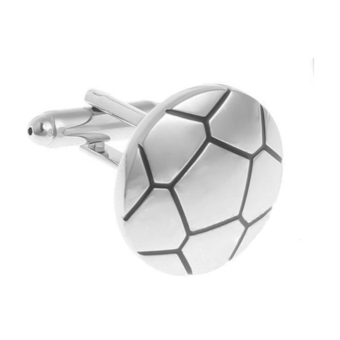 Soccer Ball Cufflinks Silver for Bootball Club