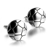 Soccer Ball Cufflinks Silver for Bootball Club Pair