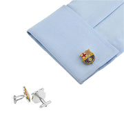 FC Barcelona Cufflinks Football Club Sport Soccer Silver On Shirt Sleeve