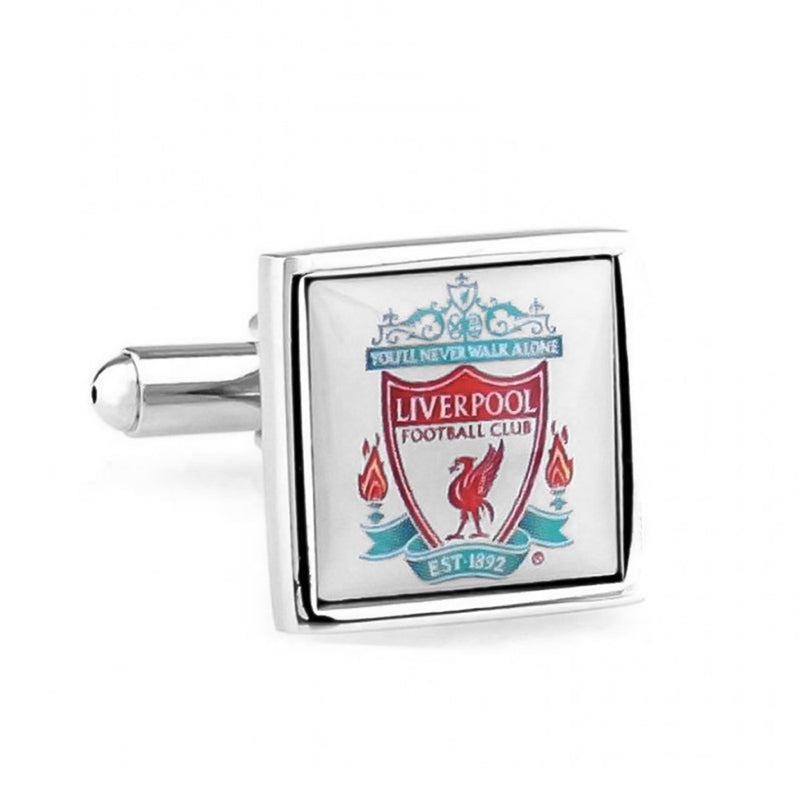 Liverpool Cufflinks Football Club Soccer Silver Front