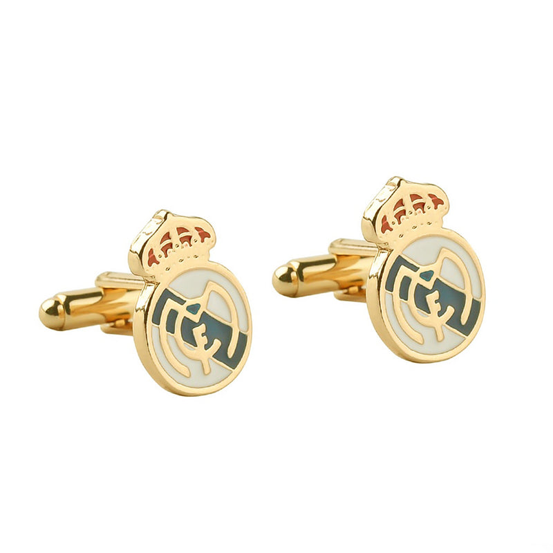 Real Madrid Cufflinks Sport Soccer Gold Pair