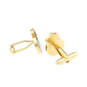 Real Madrid Cufflinks Sport Soccer Gold Back