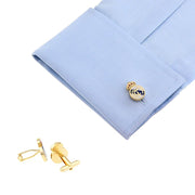 Real Madrid Cufflinks Sport Soccer Gold On Shirt Sleeve