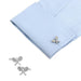 Tennis Rackets Ball Cufflinks Silver Image On Shirt Sleeve