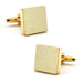 Brushed Gold Square Cufflinks Image Pair