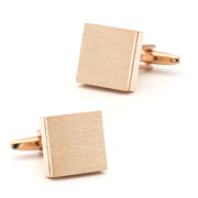Brushed Rose Gold Square Cufflinks Pair