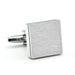 Brushed Silver Square Cufflinks Image Front