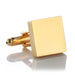 Thin Gold Square Cufflinks Flat Front