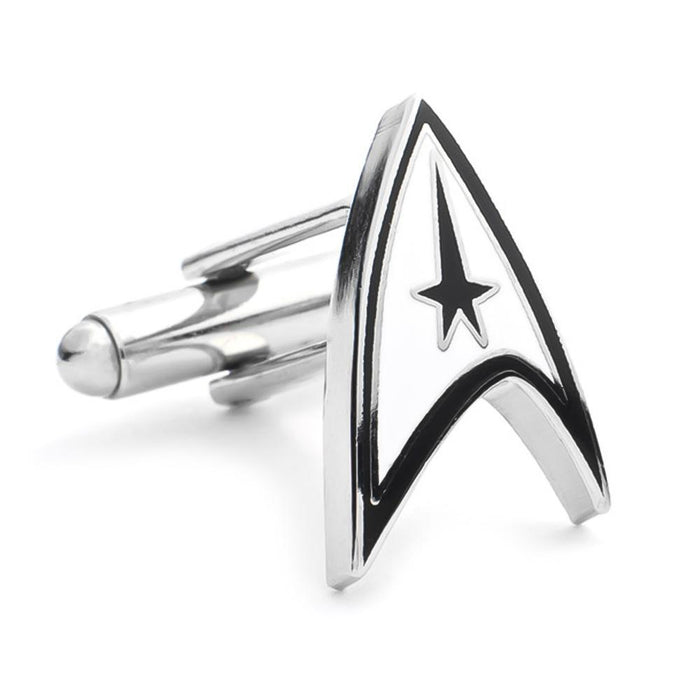 Star Trek Cufflinks Starfleet Command Symbol Silver Front Image