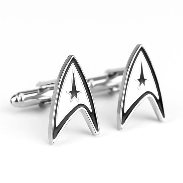 Star Trek Cufflinks Starfleet Command Symbol Silver Pair Front Image