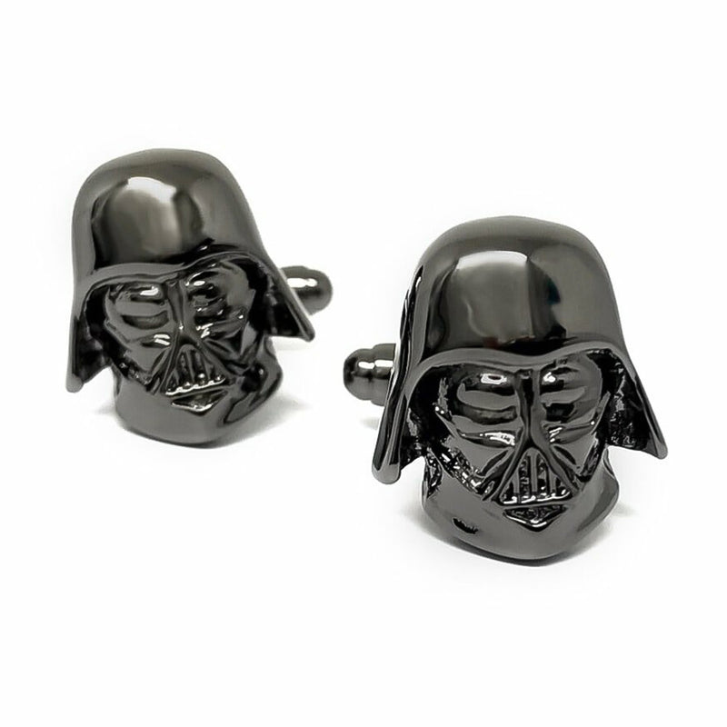 Star Wars Darth Vader Cufflinks Gunmetal Black Image Pair