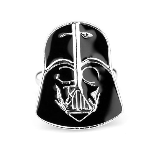 Star Wars Darth Vader Cufflinks Silver and Black Front
