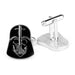 Star Wars Darth Vader Cufflinks Silver and Black Front and Back