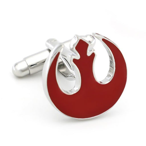 Star Wars Rebel Alliance Cufflinks silver and red Front
