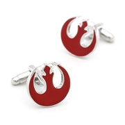 Star Wars Rebel Alliance Cufflinks silver and red Pair