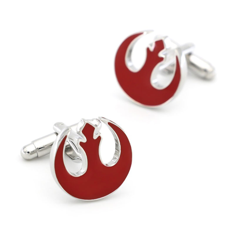Star Wars Rebel Alliance Cufflinks silver and red Pair