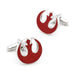 Star Wars Rebel Alliance Cufflinks silver and red Pair