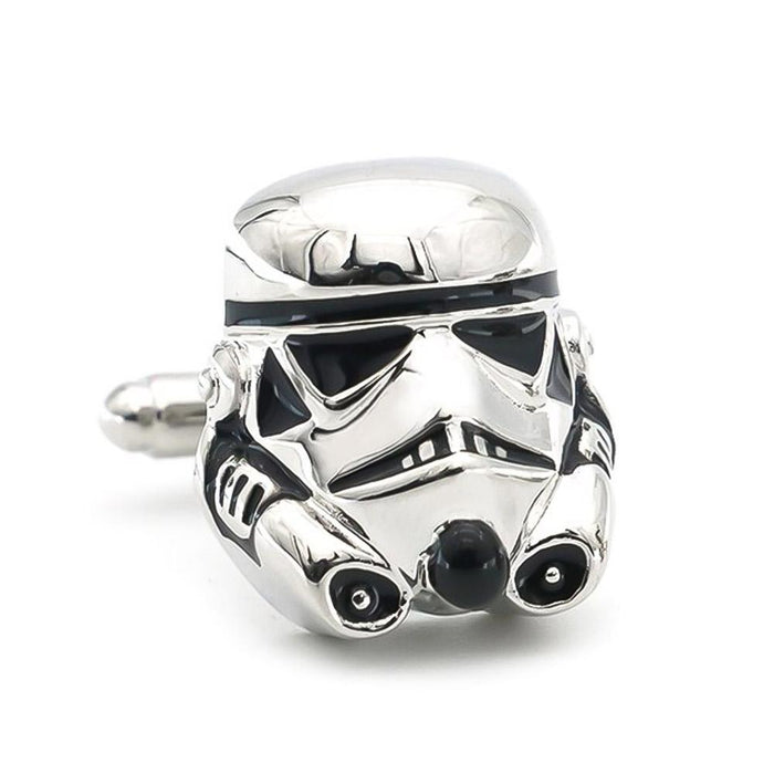 Star Wars Stormtrooper Cufflinks Silver Front Image