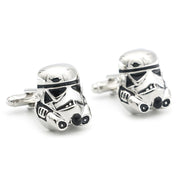 Star Wars Stormtrooper Cufflinks Silver Front Pair Image